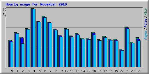 Hourly usage for November 2018