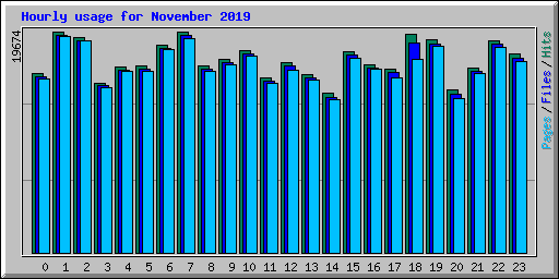 Hourly usage for November 2019