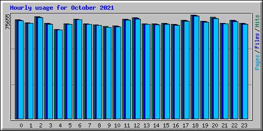 Hourly usage for October 2021