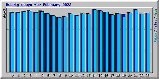 Hourly usage for February 2022