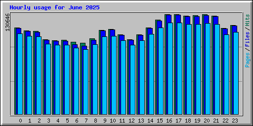 Hourly usage for June 2025