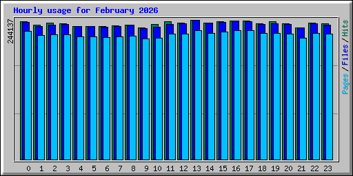 Hourly usage for February 2026