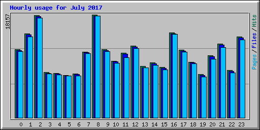 Hourly usage for July 2017