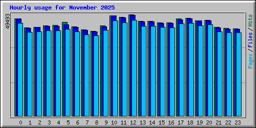 Hourly usage for November 2025
