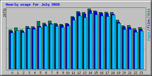 Hourly usage for July 2026